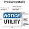 Signmission Utility, 5 in W x Rectangle, Vinyl Decal OS-2PACK-NS-D-35-L-18847 - alternate 6
